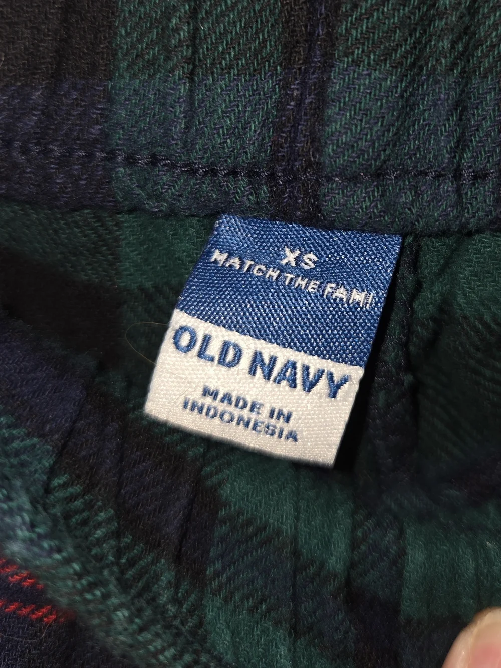 Old Navy Black and Green Plaid Men's Pajama Pants